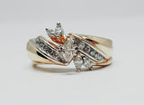 14k Yellow Gold Marquise Diamond Wedding Set - DEJ-24255