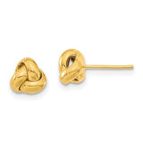 14k Yellow Gold Love Knot Stud Earrings GER-23422