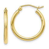 10k Yellow Gold Round Hoop Earrings GER-23437