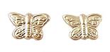 10k Yellow Gold Butterfly Stud Earrings GER-23462