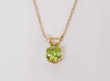 14k Yellow Gold Peridot Birthstone Pendant   GPD-19909