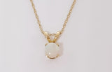 14k Yellow Gold Opal Birthstone Pendant   GPD-19912