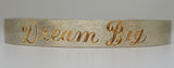 Sterling Silver and 18k Gold Plated "Dream Big" Messages Bracelet   MSG-10030