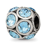Sterling Silver March Crystal Reflections Bead REF-12217