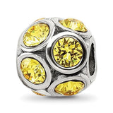 Sterling Silver November Crystal Reflections Bead REF-12219