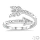 Sterling Silver Diamond Arrow Ring  SDM-11092