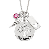 Mommy Chic Sterling Silver Family Tree Pendant - SSJ-12568, SSJ-12569