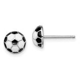 Sterling Silver Soccer Ball Earrings   SSJ-12222