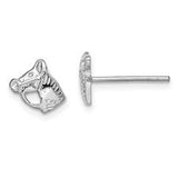 Sterling Silver Horse Head Stud Earrings SSJ-13168