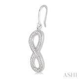 Silver Infinity Shape Diamond Earrings