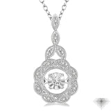 1/20 Ctw Diamond Emotion Pendant in Sterling Silver with Chain