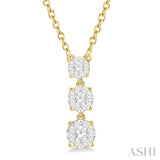 1/3 Ctw Round Cut Lovebright Diamond Layered Necklace in 14K Yellow Gold