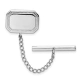 Rhodium Plated Rectangular Tie Tack ZGT-05909