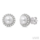 Pearl & Diamond Earrings