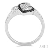 Silver Heart Shape Diamond Fashion Ring