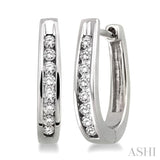 Silver Diamond Earrings