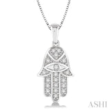 Diamond Hamsa Pendant