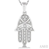 Diamond Hamsa Pendant