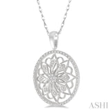 Circle Floral Diamond Fashion Pendant