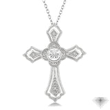 Silver Emotion Cross Diamond Pendant