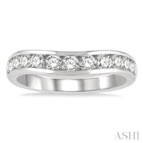 Diamond Curved Wedding Band