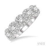 5 Stones Diamond Wedding Band