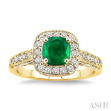 Gemstone & Diamond Ring