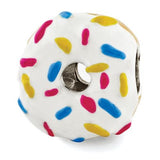 Sterling Silver Donut with Sprinkles Reflections Bead REF-12084
