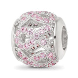 Sterling Silver Breast Cancer Awareness Reflections Bead REF-12248