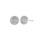Add-A-Birthstone Sterling Silver Simulated Gemstone & Diamond Earrings