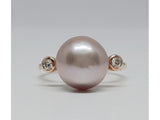 14k Rose Gold Fresh Water Windsor Pink Pearl and Diamond Ring  DCR-24626