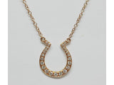 14k Yellow Gold .12CTW Diamond Horse Shoe Pendant  DPD-26565