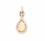 14k Yellow Gold Ethiopian Opal and Diamond Pendant -  DPD-26529