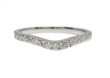 14k White Gold .25 CTW Diamond Curve Wedding Band DWB-24301