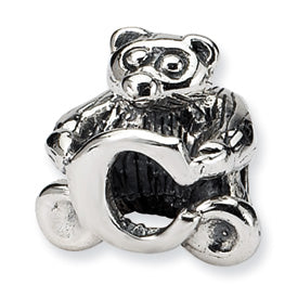 Sterling Silver Bear with C Kids Reflections Bead REF-10747